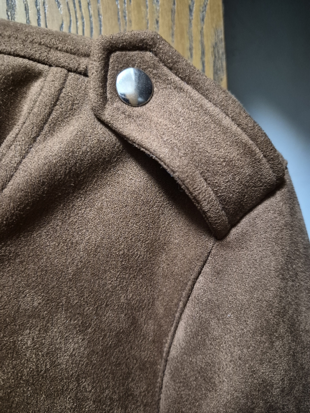 LC Lauren Conrad Asymmetric Faux Suede Moto Jacket - Brown - Picture 8 of 10